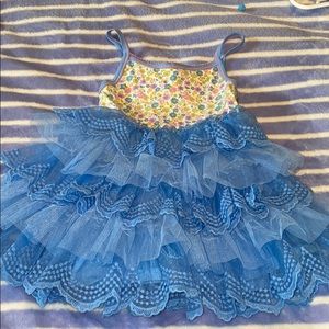 Blue ruffle dress